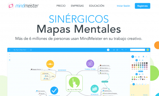 Mindmeister, una de las herramientas que podemos usar